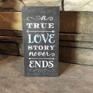 True Love Story Sign